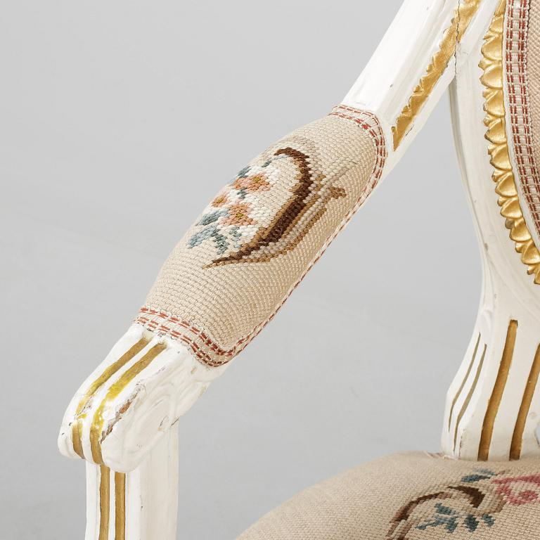 KARMSTOL, gustaviansk, 1700-talets slut.