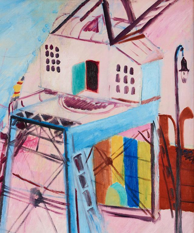 Sigrid Hjertén, "Det blå lokomotivet" (The Blue Locomotive).