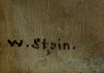 OKÄND KONSTNÄR, olja på duk. Bär sign W Stein, 1800-talets slut.