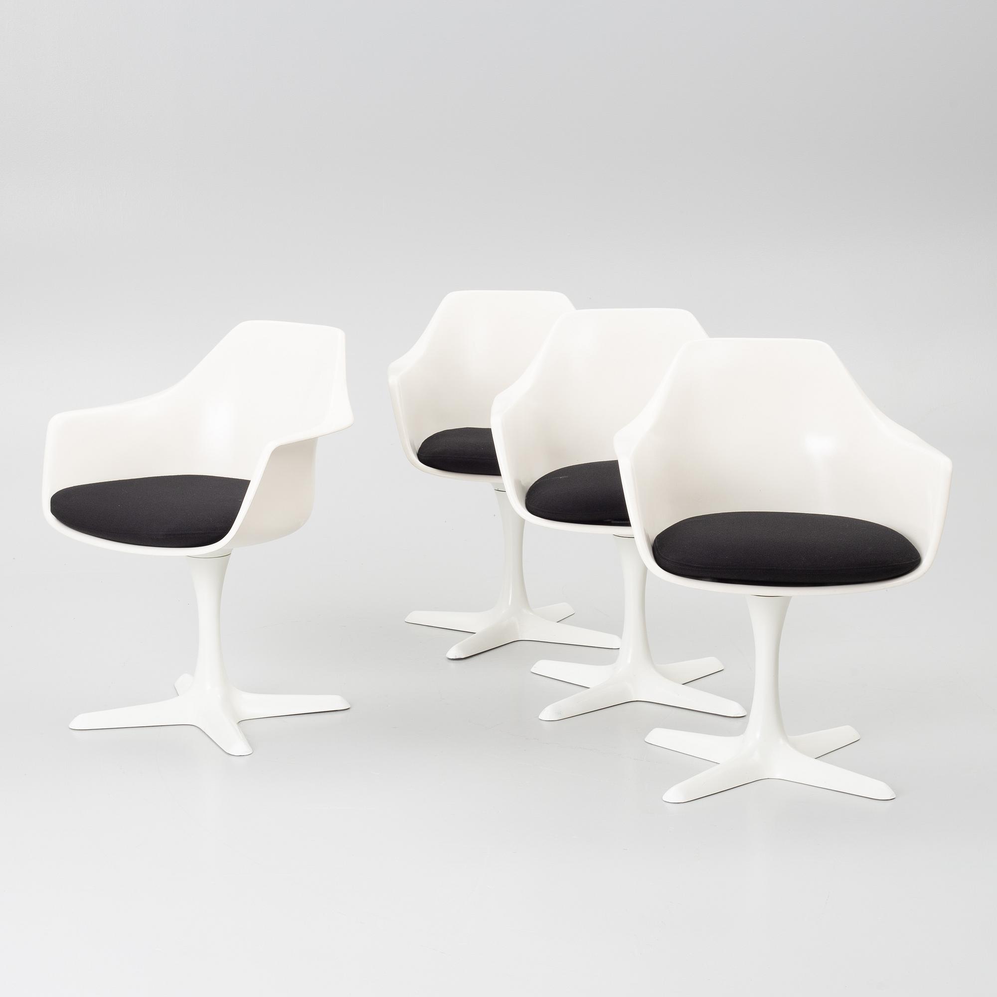 Maurice Burke, Chairs, 4 pieces, Arkana, England, late 20th century.