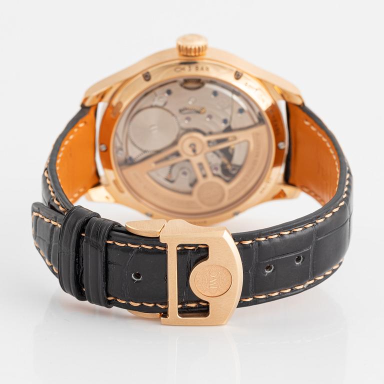 IWC, Portugieser Perpetual Calendar Tourbillon Edition “150 Years”, "18K Strap", ca 2018.