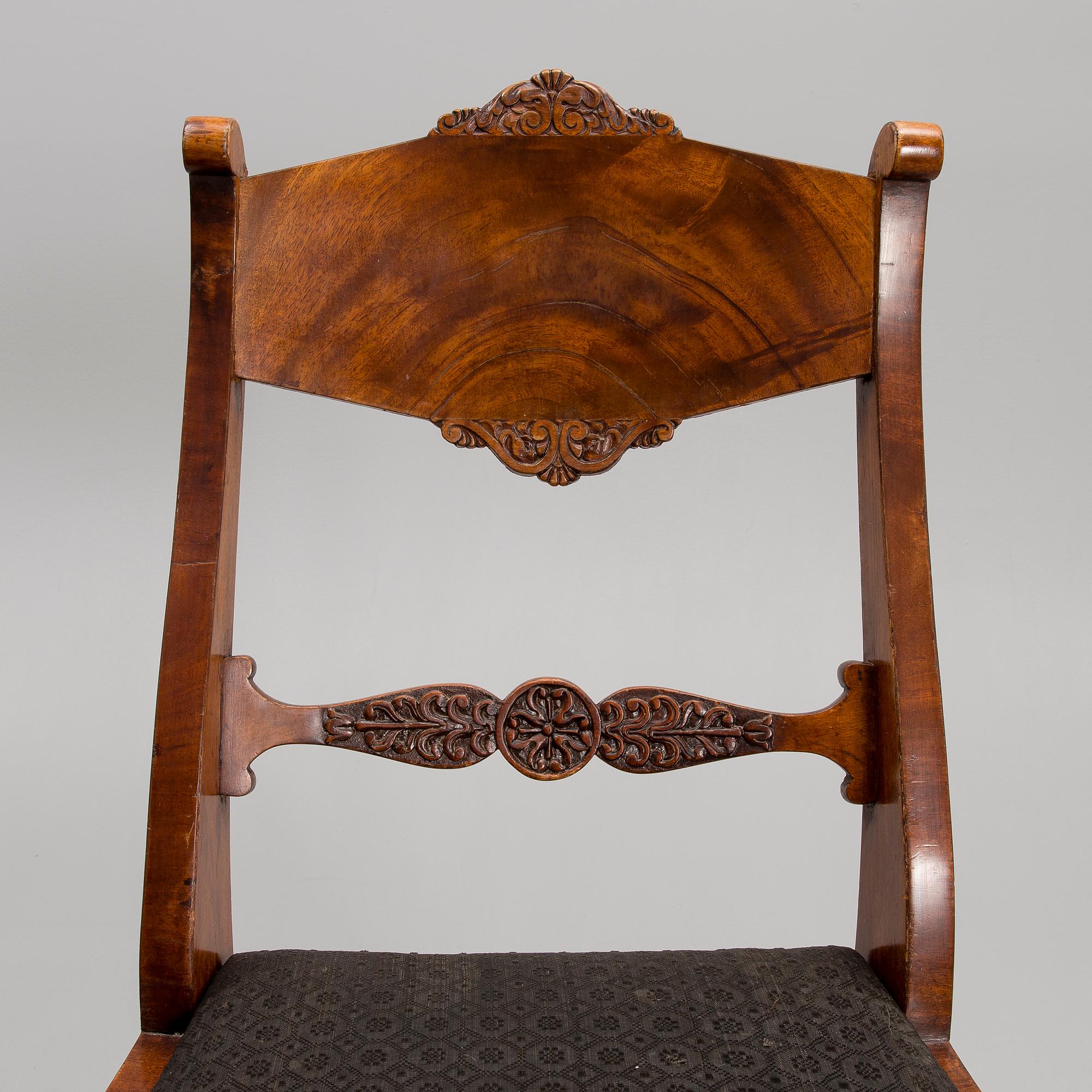 EIGHT RUSSIAN CHAIRS, early 19th century.