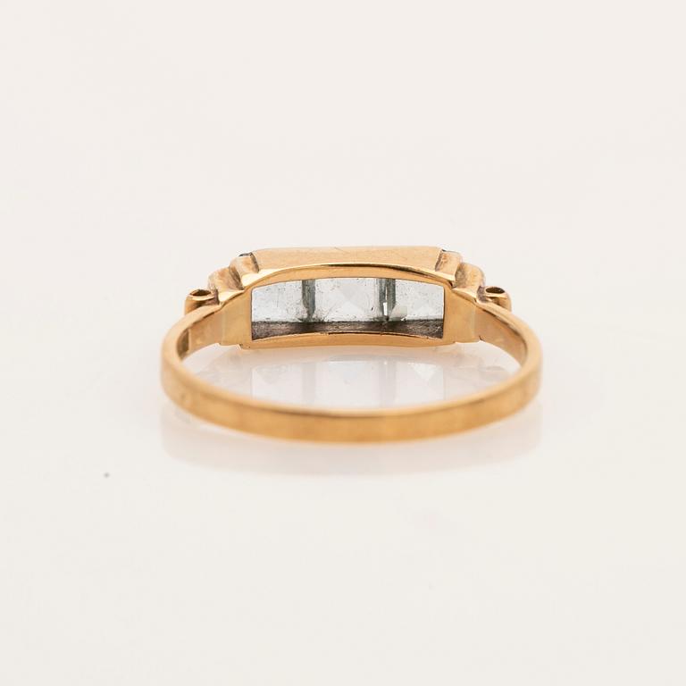 Ring, 18K guld, Hugo Olsson, Helsingborg, 1953.