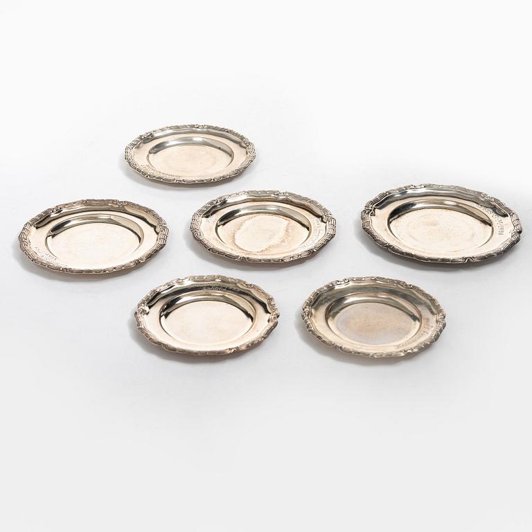 Fats, 7 pcs, silver, including K Anderson, Stockholm 1925.
