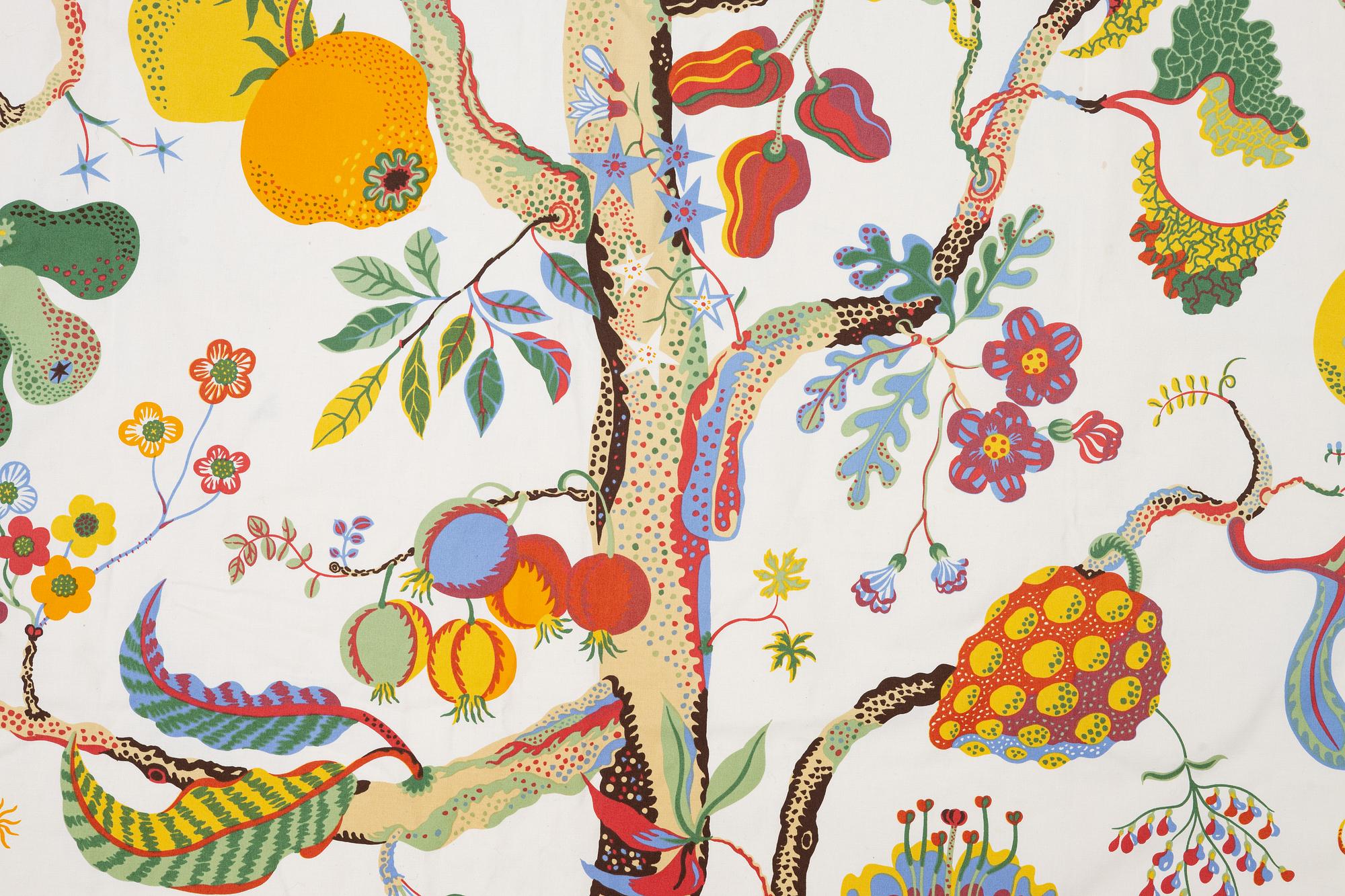 Josef Frank, curtains, a pair, "Vegetable Tree", Svenskt Tenn.