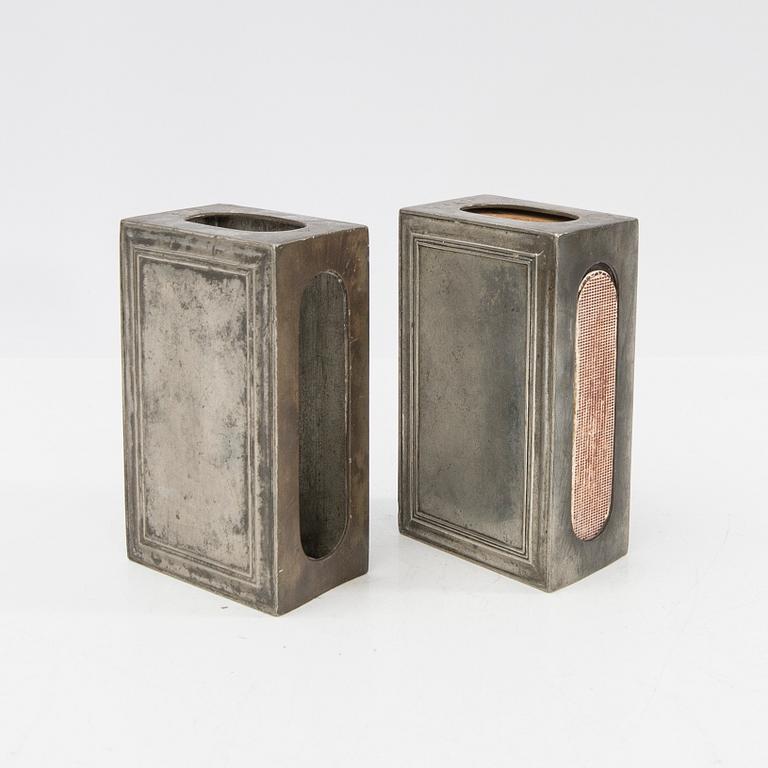 Just Andersen, A group of tin objects, 4 pcs, Denmark, first half of the 20th century.