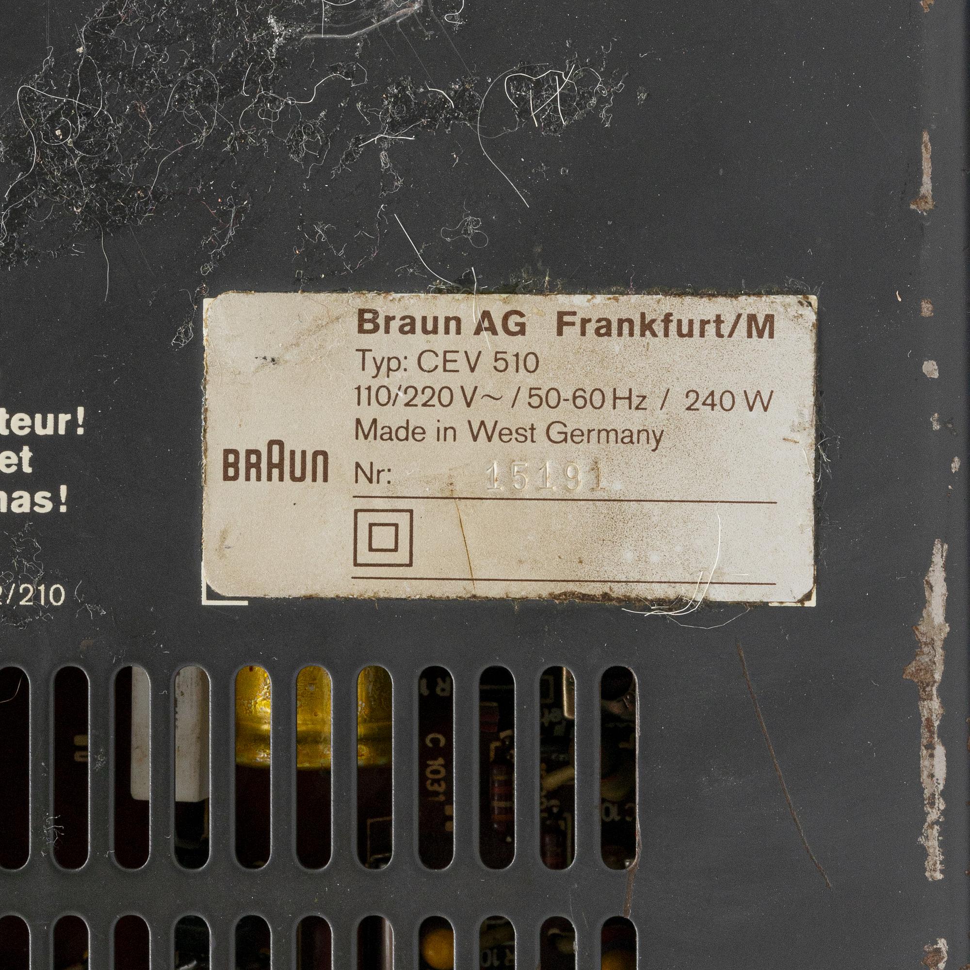 Dieter Rams, stereoutrustning, 5 delar, Braun, Tyskland 1970-tal.