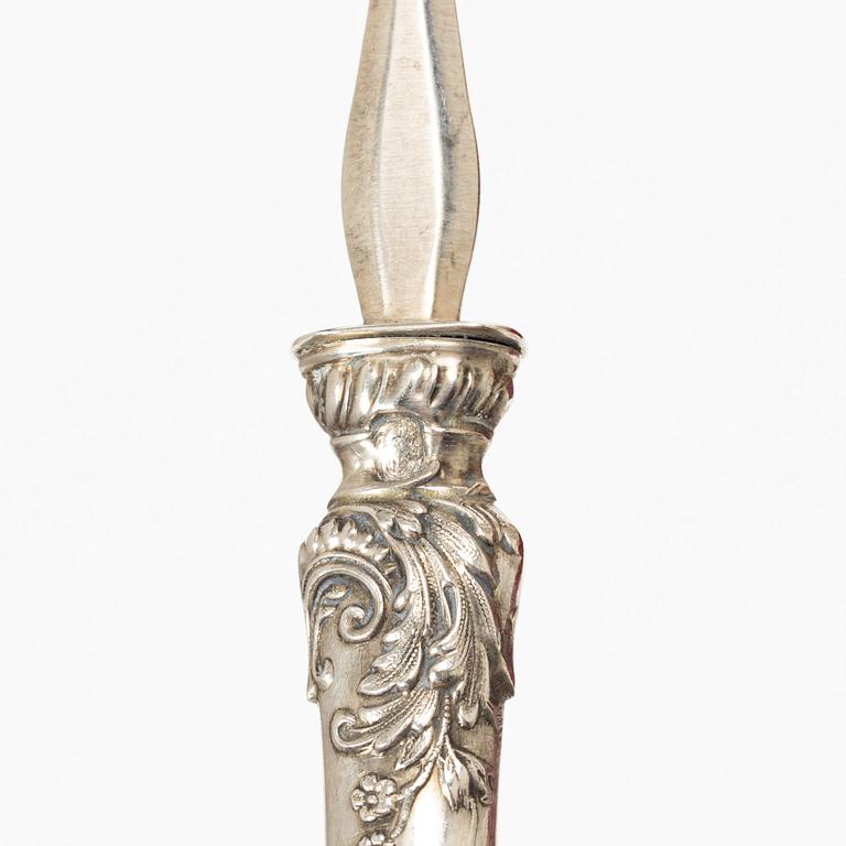 Alphonse Debain, ostrongafflar, 12 st, silver, Paris, Frankrike, 1883-1911.