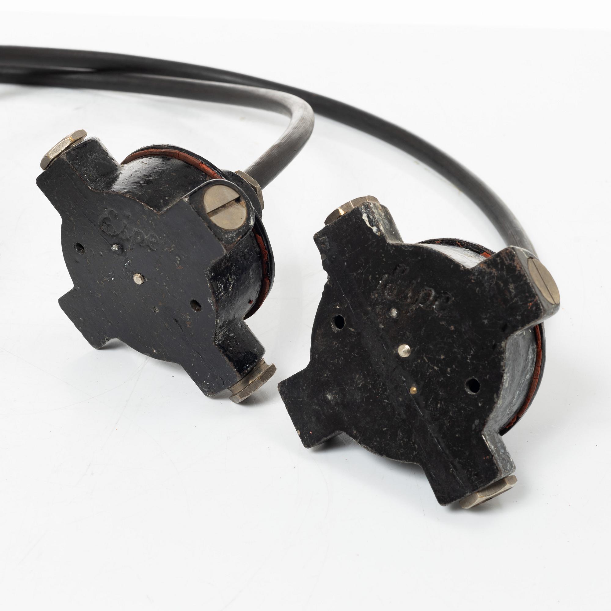 A pair of Industrial lamps, ASEA, first half of the 20th century.