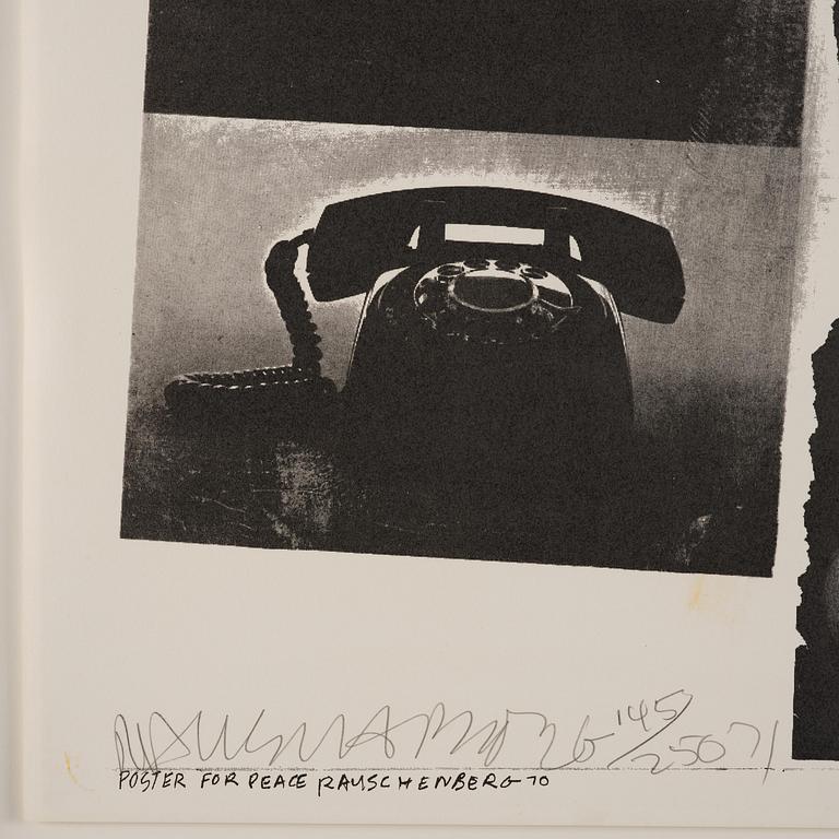 Robert Rauschenberg, "Poster for peace Rauschenberg 70".