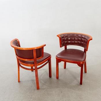 A set of three Thonet chairs from 1994.