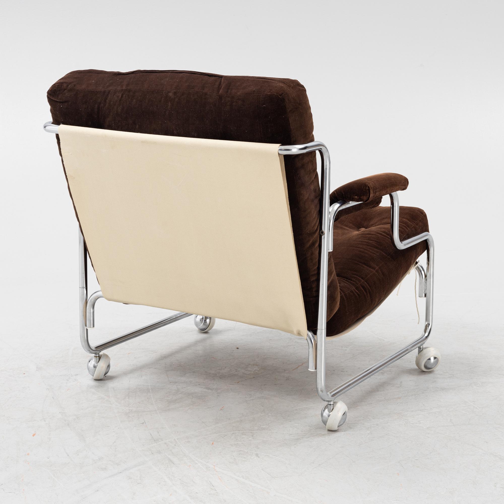 Kjell Nordin, 'Rulle' easy chair, designed around 1972.