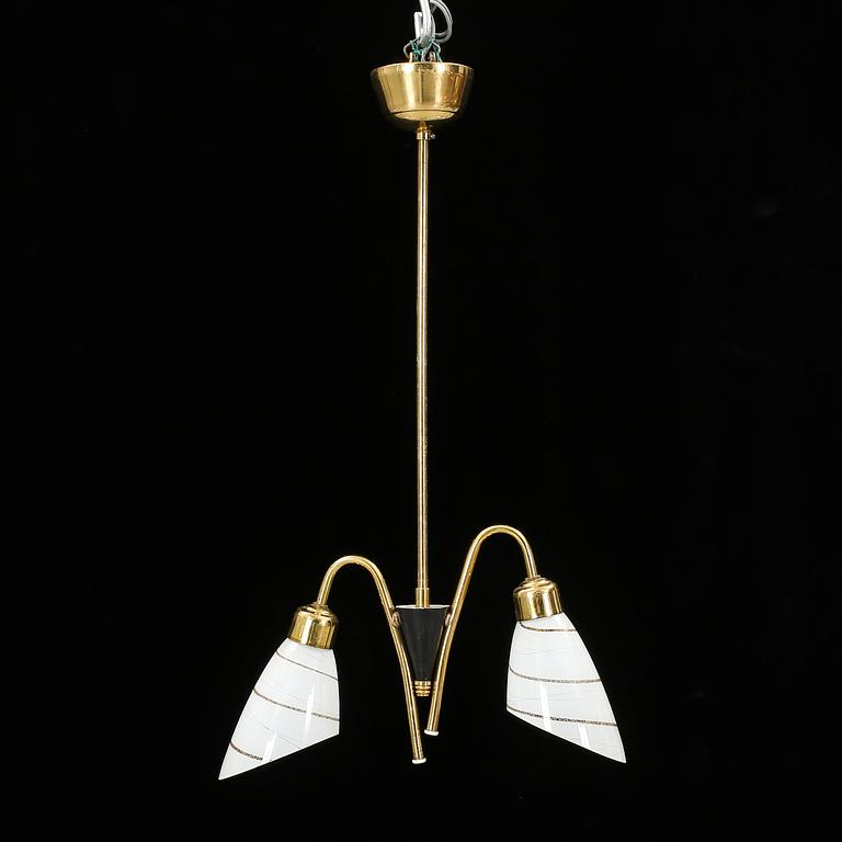TAKLAMPA, 1900-talets mitt. Höjd ca 67 cm.