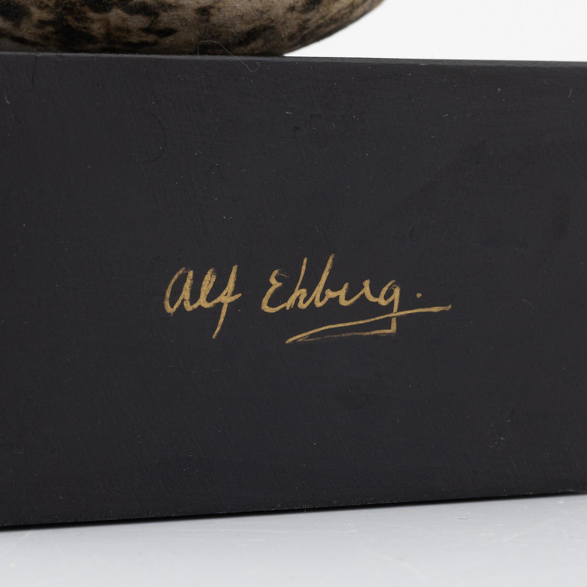 Alf Ekberg, skulpturer, 2 st, stengods, signerade.