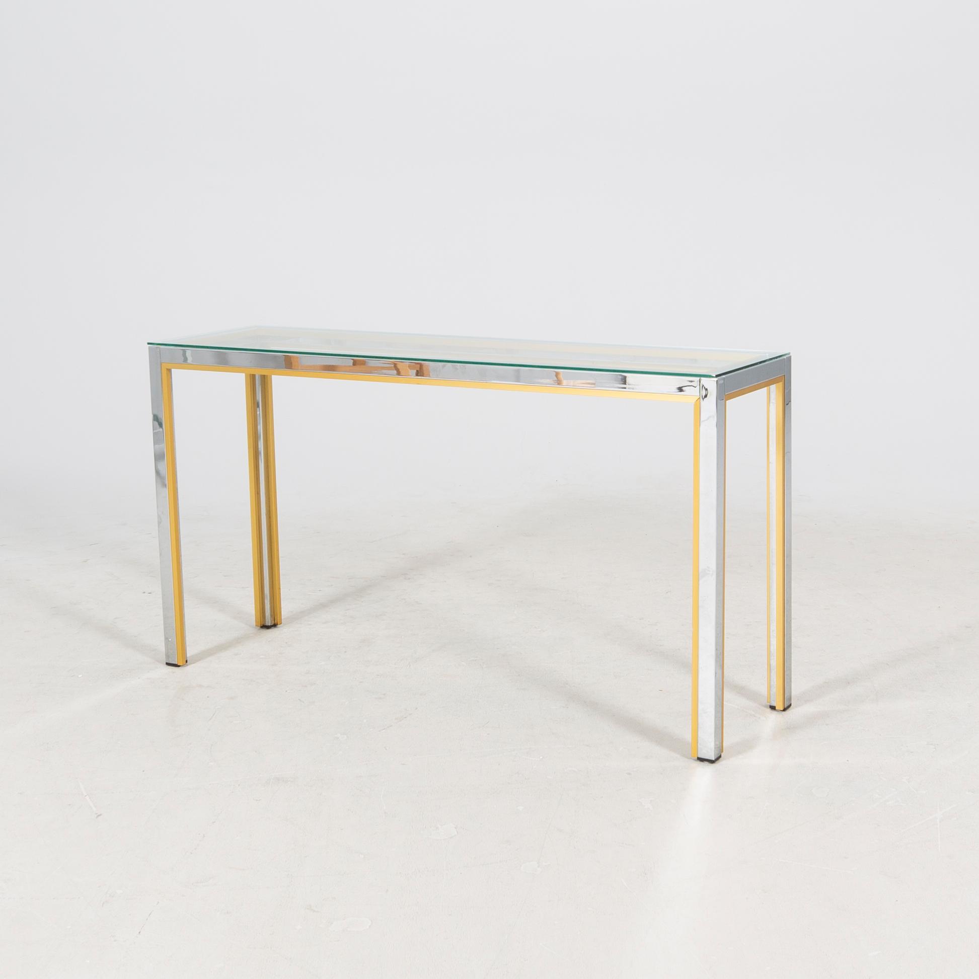 A metal and glas sideboard later 20th century/21st century.