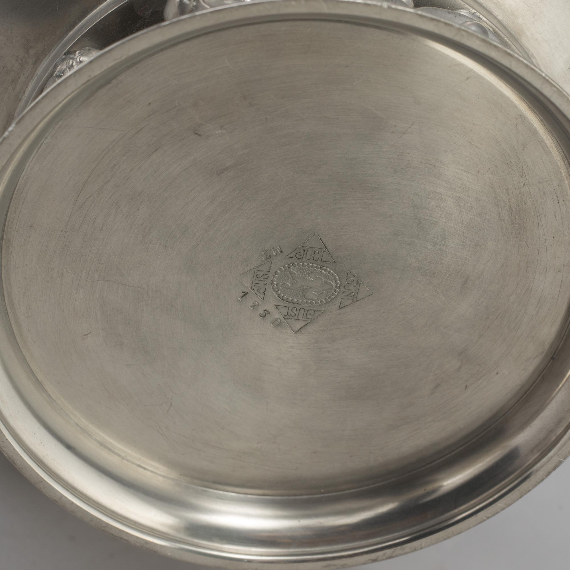 A tin bowl by Just Andersen, Denmark.