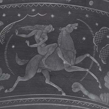 Simon Gate, lampkupa, Orrefors 1920.