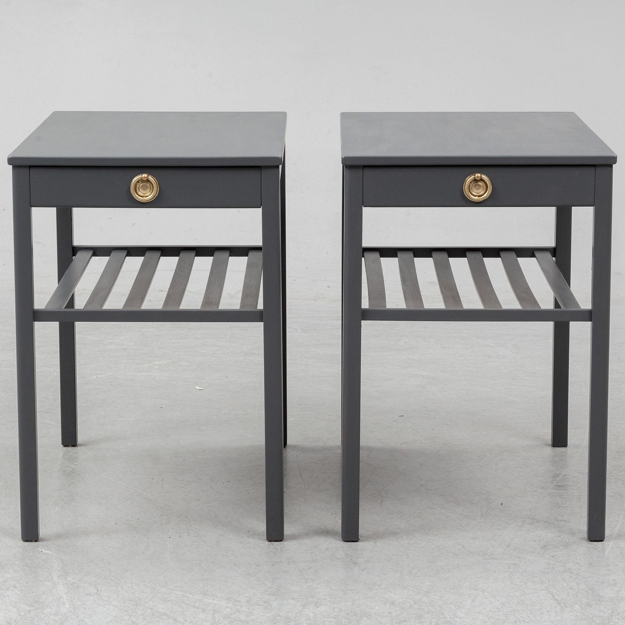 JEAN HUBER, a pair of 'Joker' bedside tables, , Bra bohag, Tingströms, Valdemarsvik.
