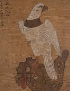 A Chinese painting by an unidentified master, after Song Huizong, late Qing dynasty/early 20th century.