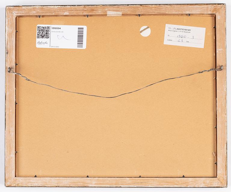 Greta Gerell, oil on paper-panel, signed Gerell and dated -65.