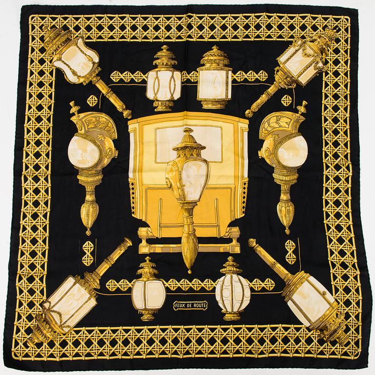 HERMÈS, "Feux de Route", TVÅ SCARFAR.