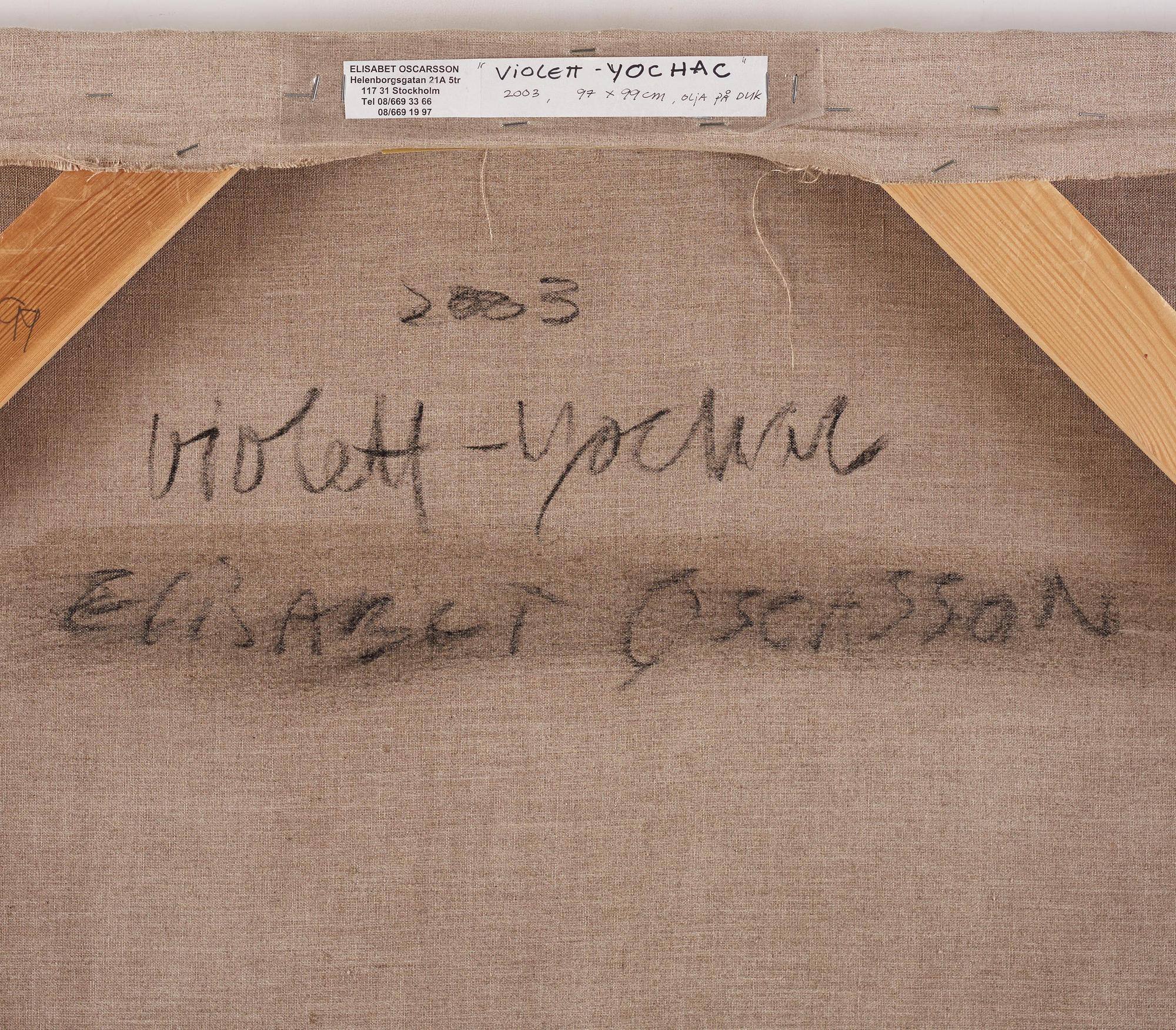 Elisabeth Oscarsson, "Violet-Yochac".