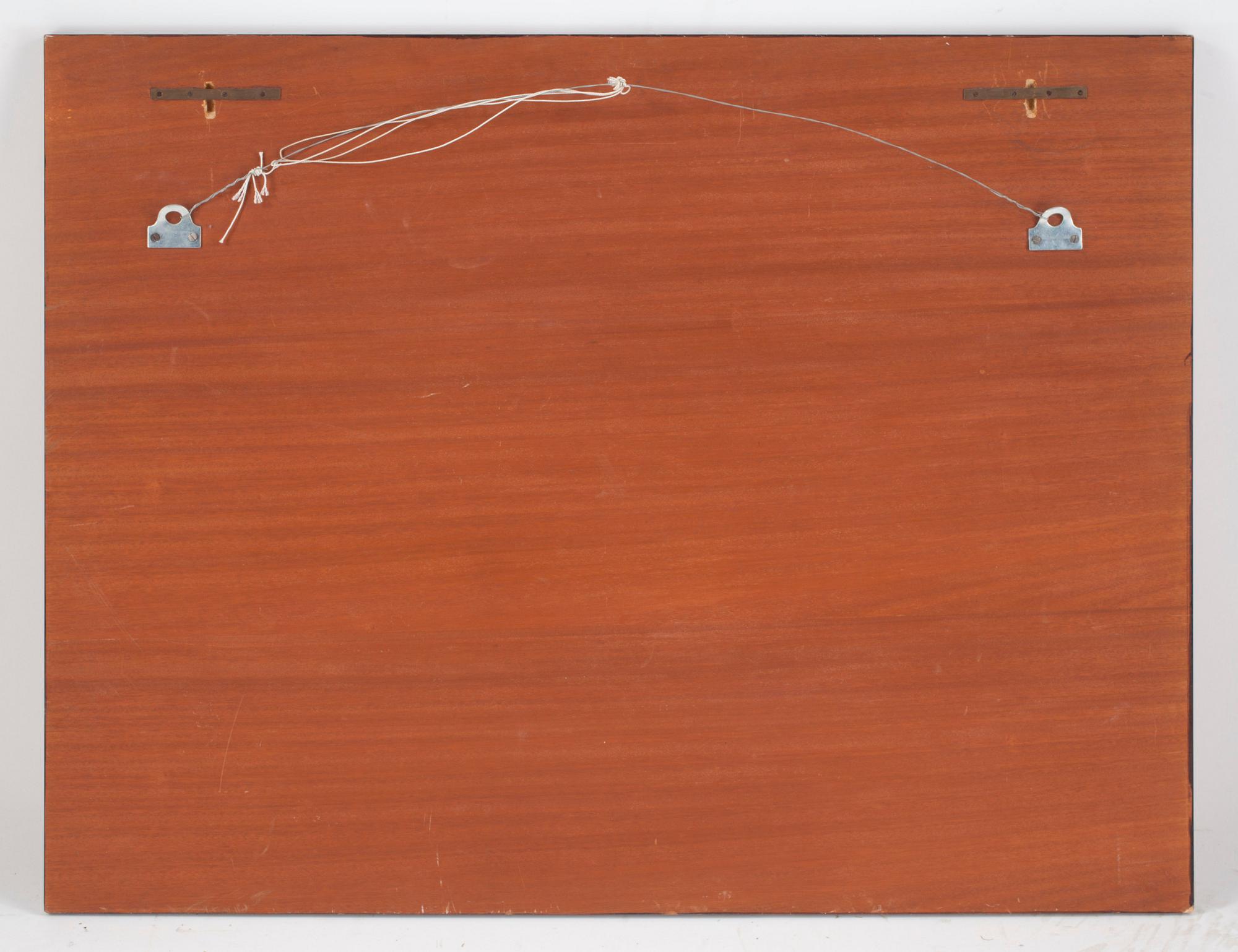 EWALD DAHLSKOG och ROLF LEHMAN, intarsiarelief, Svenska Möbelfabrikerna, Bodafors, 1930-tal.