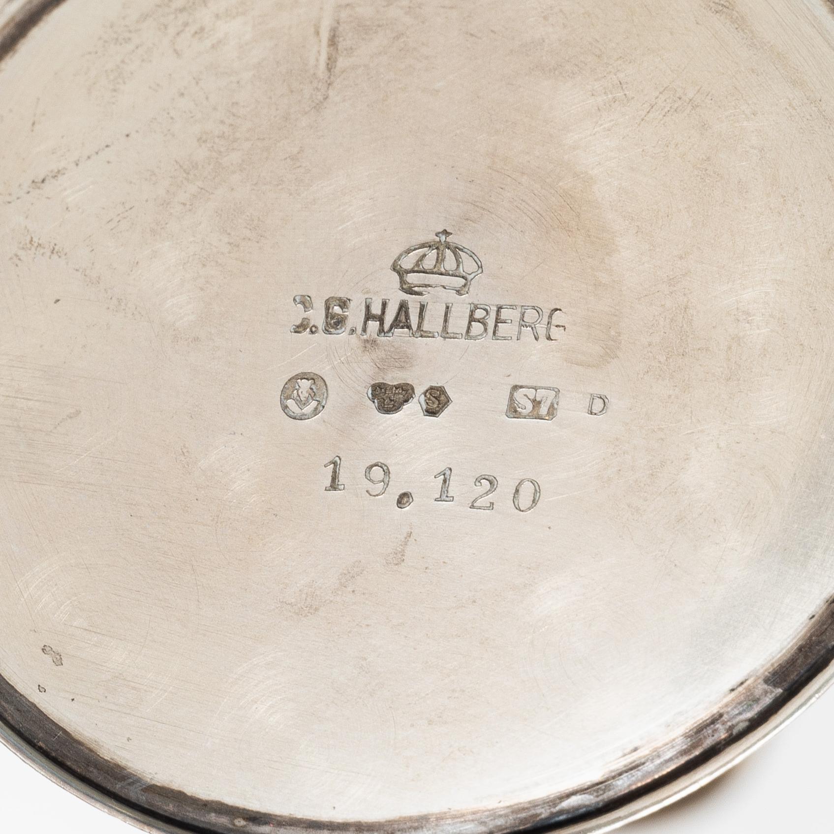Six Swedish silver cups and trophies, including with mark of K Anderson, Stockholm 1912.
