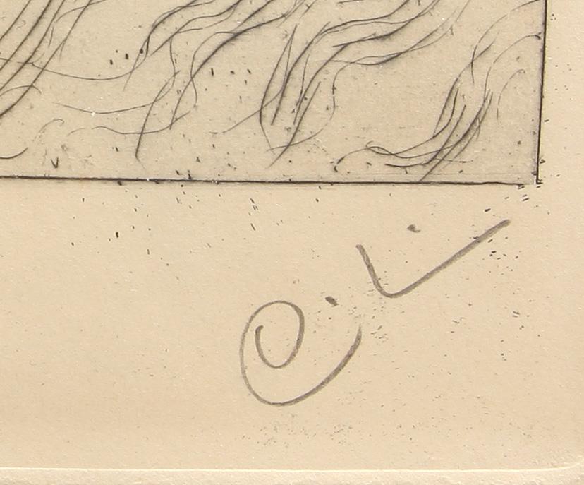 CARL LARSSON, etsning, sign.
