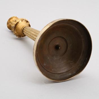 LJUSSTAKE, förgylld brons, empire, 1800-talets första hälft.