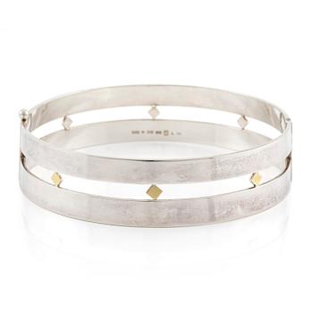 380. Sigurd Persson, a necklace, sterling silver with gilding, Stockholm 1995.