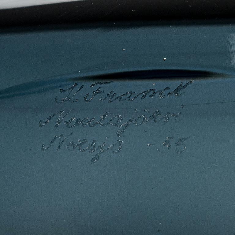 Kaj Franck, a 'Lancet' glass sculpture signed K. Franck Nuutajärvi Notsjö -55.