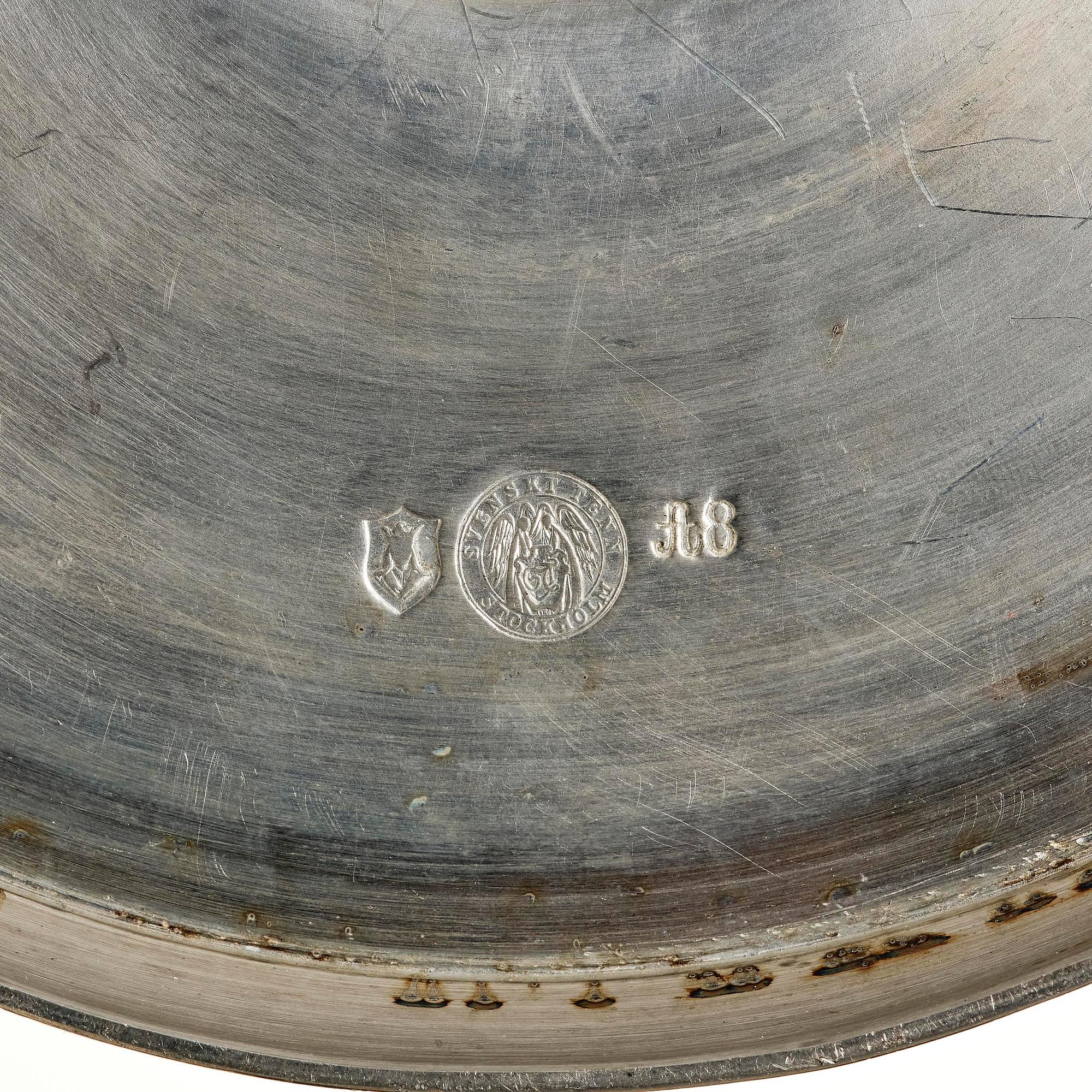 Estrid Ericson, a rare pewter table lamp model "A 87", Firma Svenskt Tenn, Stockholm, 1927.