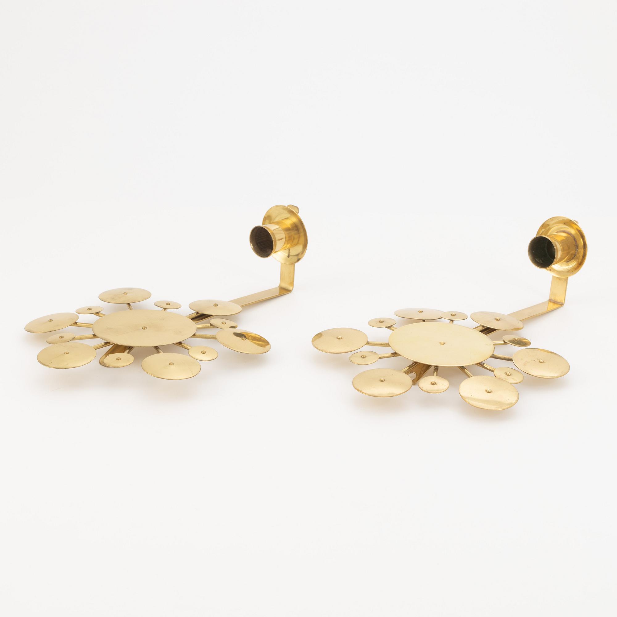 Lars Holmström, a pair of wall sconces, Firma Lars Holmström, Arvika, second half of the 20th Century.