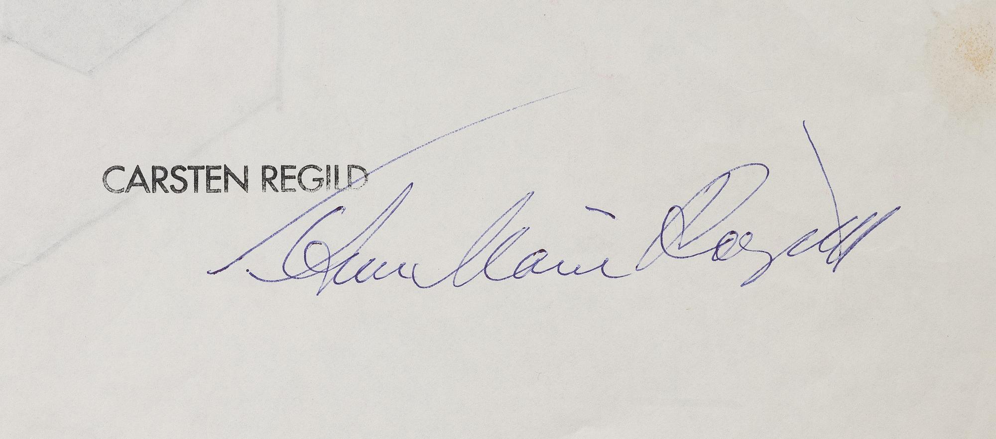 Carsten Regild, drawings, 3 pcs.