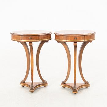 Bedside tables/Side tables, a pair, Empire style, second half of the 20th century.