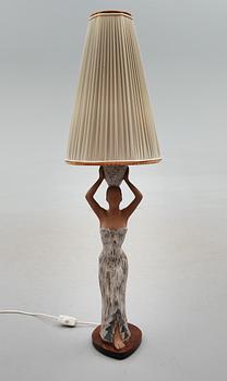 BORDSLAMPA, keramik, signerad Rosberg, 1900-talets mitt.