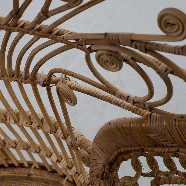 a rattan chair, late 20th century,