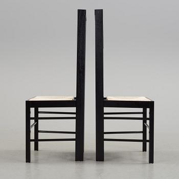 CHARLES RENNIE MACKINTOSH, stol, "Willow 2", Cassina, formgiven 1904, 1970-tal.