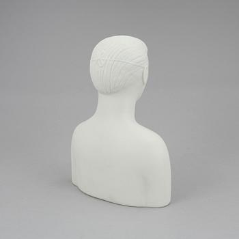 STIG LINDBERG, figurin, parian, "Mannen med masken", Gustavsberg 1970-tal.
