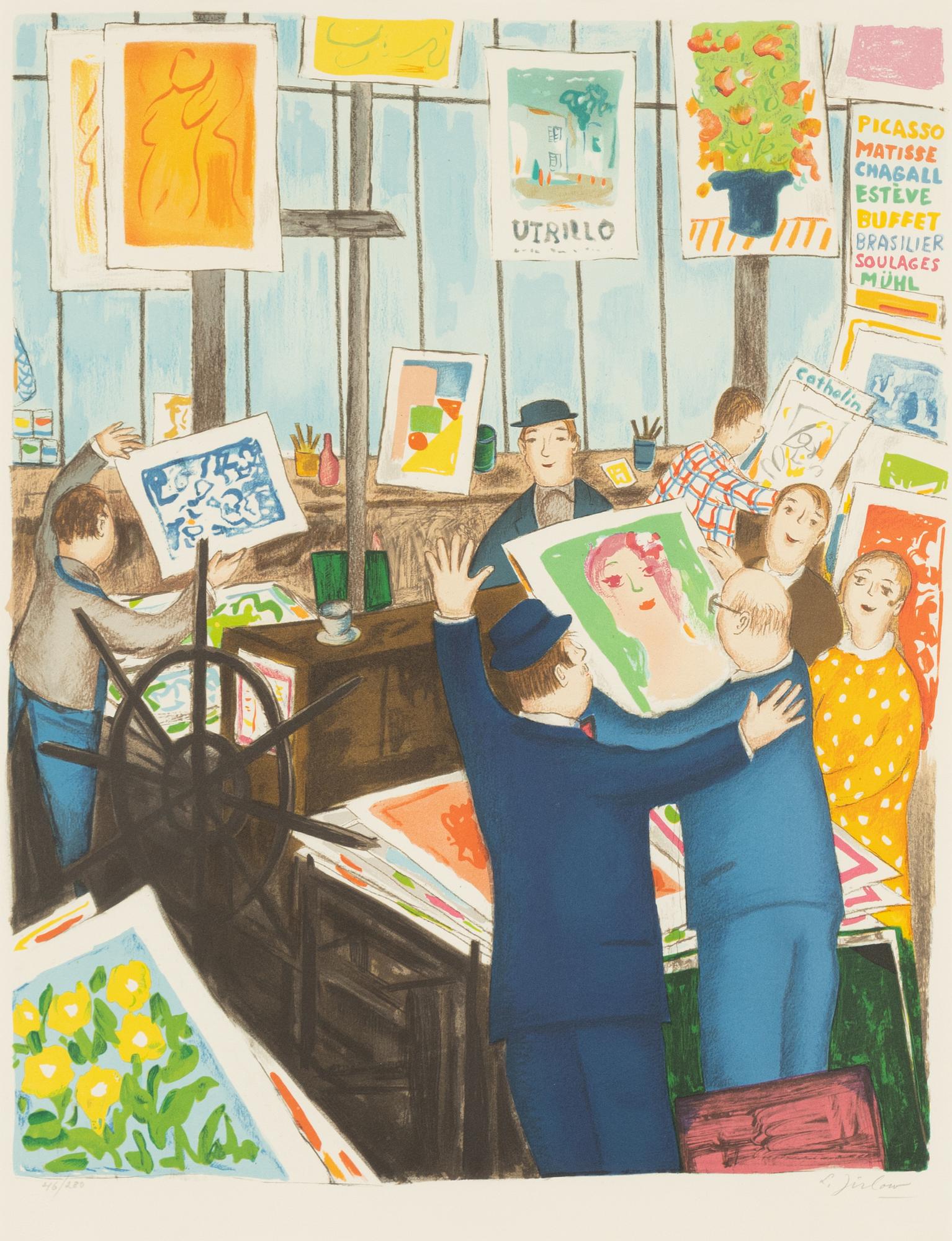 Lennart Jirlow, lithograph in colours, 1990, signed 46/280.