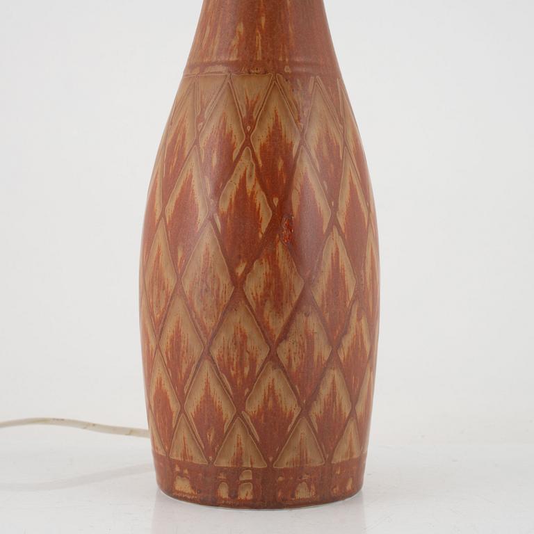 Gunnar Nylund, stengods, bordslampa, Rörstrand.