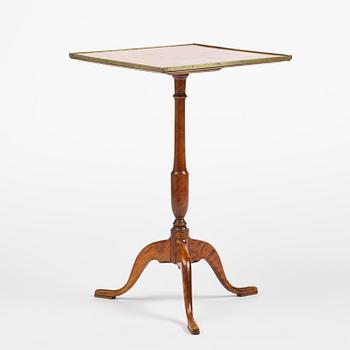 A burr-alder tilt-top table by J. Sjölin (master 1767-85).