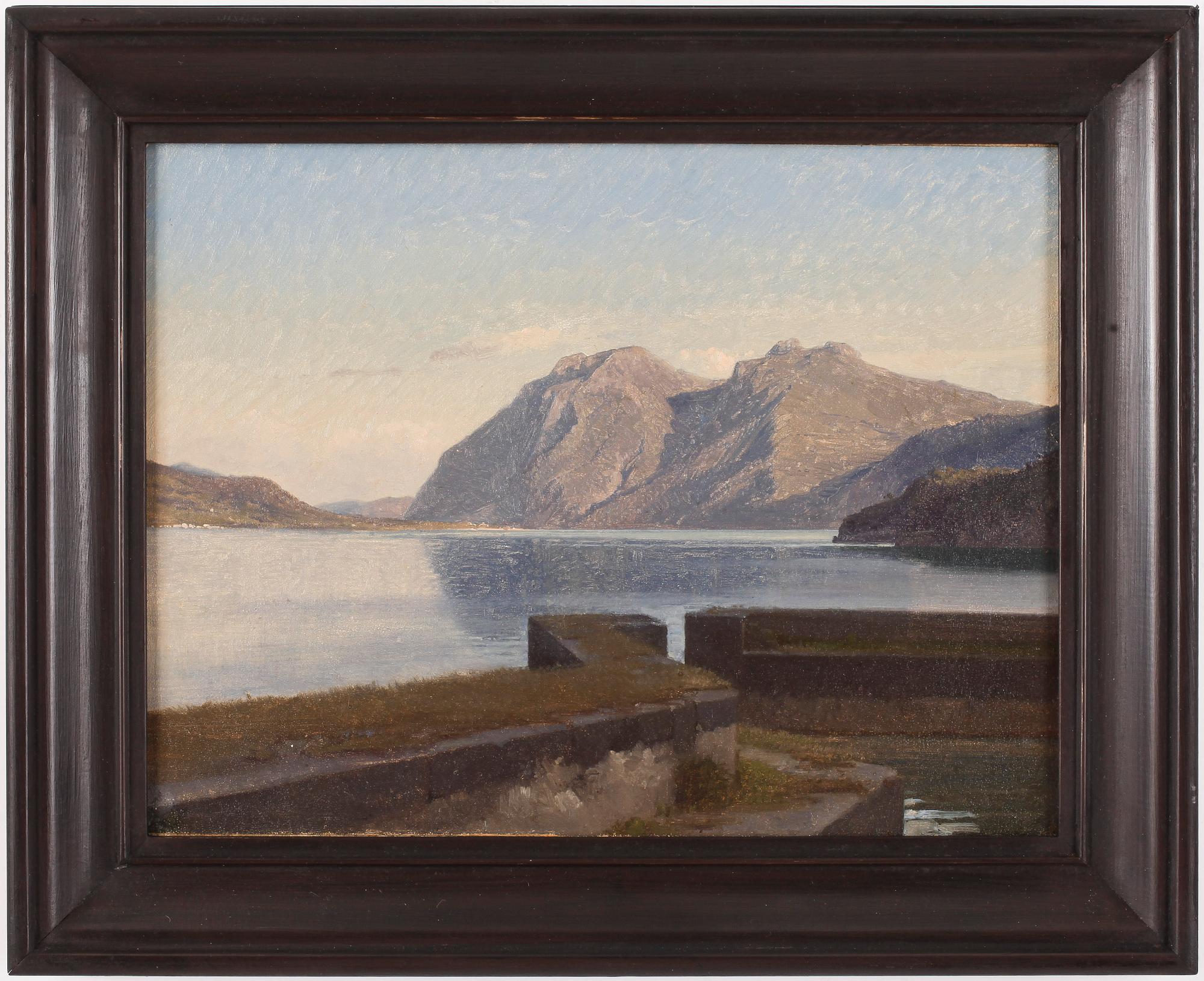 NIELS FREDRIK MARTIN ROHDE, oil on paper.