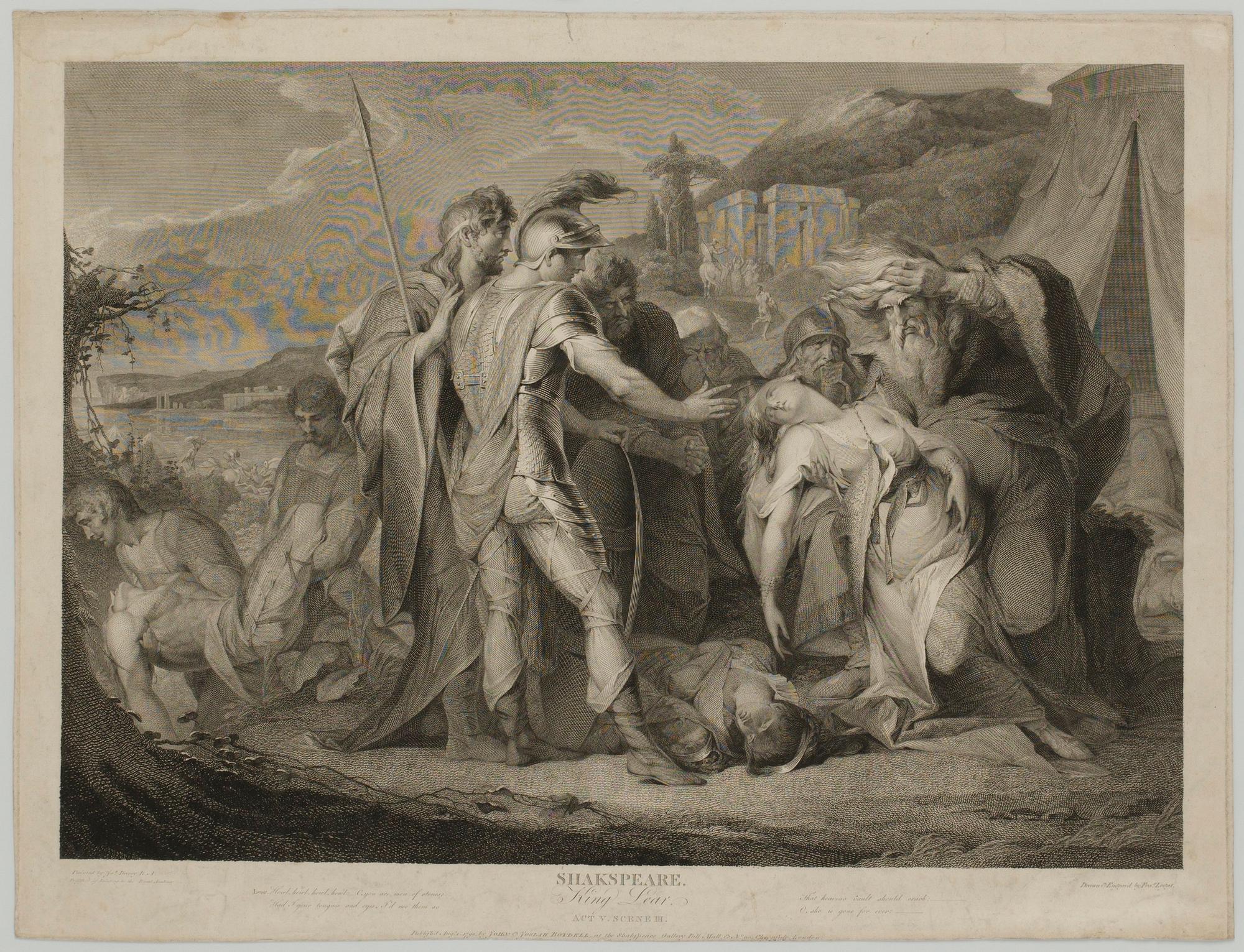 JOHN & JOSIAH BOYDELL (PUBL), Etsningar 4 st, omkring 1770-80.