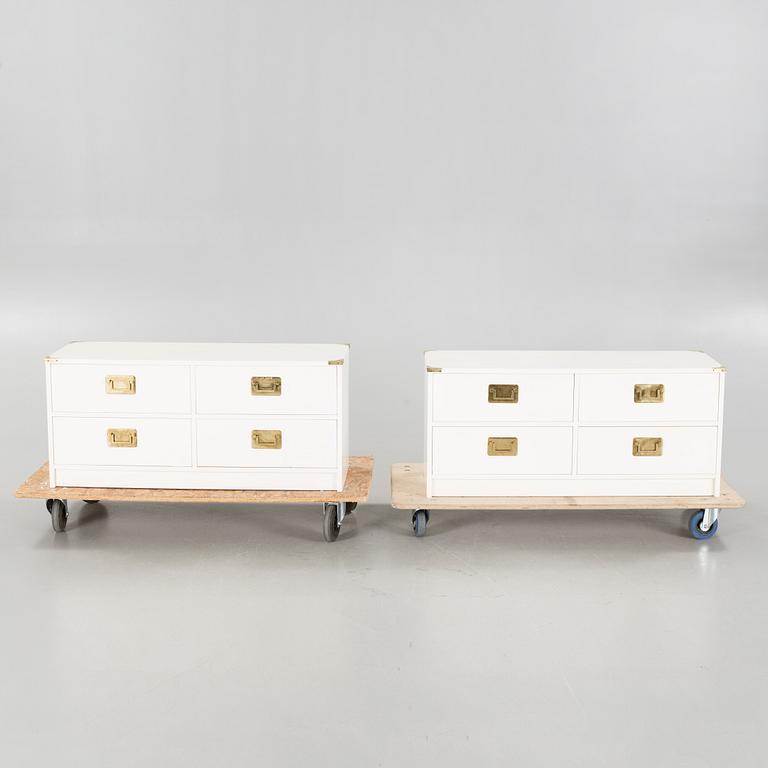 Two chest of drawers second half of the 20th century.