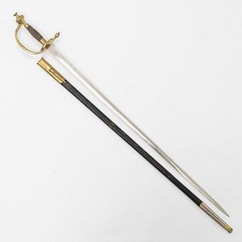 A German small sword by Hörster Solingen, from around the year 1900, with scabbard.