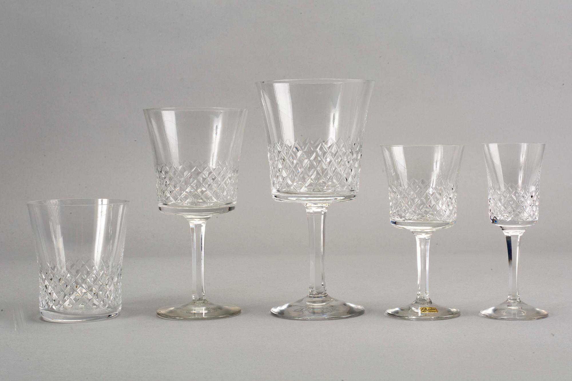 GLASSERVIS, 54 delar, BODA, 1900-takets andra hälft.