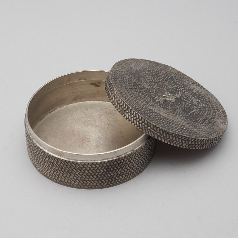 An Estrid Ericson pewter box, Svenskt Tenn, Stockholm 1952.