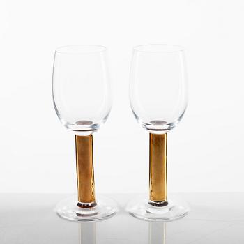Gunnar Cyrén, eleven 'Nobel' wine glasses, Orrefors.